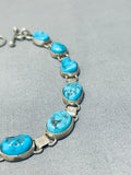 Fabulous Vintage Native American Navajo Morenci Turquoise Sterling Silver Bracelet-Nativo Arts