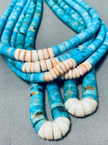 Native American One Of The Most Incredible Vintage Santo Domingo Turquoise Jacla Necklace-Nativo Arts