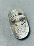 One Of The Most Unique Native American Navajo Turquoise Sterling Silver Inlay Ring-Nativo Arts