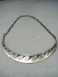 Important Vintage Native American Hopi Sterling Silver Necklace-Nativo Arts