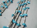 Fantastic Vintage Native American Navajo Old Kingman Royston Turquoise Jacla Necklace-Nativo Arts