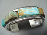 One Of The Best Rare Mine Turquoise Vintage Native American Navajo Sterling Silver Bracelet-Nativo Arts