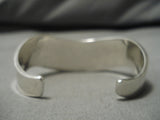 Important Vintage Native American Navajo Eddie Becenti Turquoise Inlay Sterling Silver Bracelet-Nativo Arts
