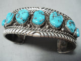 Important Henry Roanhorse Vintage Native American Navajo Turquoise Sterling Silver Bracelet-Nativo Arts