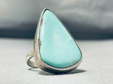 Dynamic Vintage Native American Navajo Turquoise Sterling Silver Ring-Nativo Arts