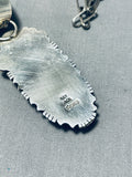 Very Intricate Native American Navajo Turquoise Inlay Sterling Silver Necklace-Nativo Arts