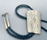 Astonishing Vintage Native American Navajo Sterling Silver Bolo Tie-Nativo Arts