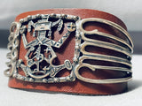 Mystical Kachina Vintage Native American Navajo Sterling Silver Ketoh Bracelet-Nativo Arts