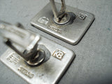 Very Important Vintage Native American Navajo Kenneth Begay Sterling Silver Cufflinks-Nativo Arts
