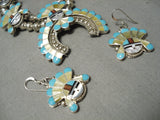 Detailed!! Vintage Zuni Native American Sterling Silver Squash Blossom Necklace-Nativo Arts