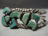 Super Thick!!! Heavy Vintage Native American Navajo Royston Turquoise Sterling Silver Bracelet-Nativo Arts