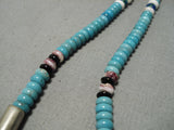 Important Authentic Vintage Native American Navajo Thomas Singer Sterling Silver Necklace-Nativo Arts