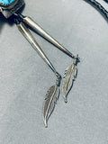 Marvelous Vintage Native American Navajo Morenci Turquoise Sterling Silver Bolo-Nativo Arts