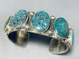 Intense Spiderweb Matrix Vintage Native American Navajo Sterling Silver Bracelet-Nativo Arts