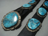 525 Gram Vintage Native American Jewelry Navajo 'Turquoise Slab' Sterling Silver Concho Belt Old-Nativo Arts