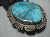525 Gram Vintage Native American Jewelry Navajo 'Turquoise Slab' Sterling Silver Concho Belt Old-Nativo Arts