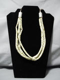 Fabulous Platero Vintage Native American Navajo Serpantine Sterling Silver Necklace-Nativo Arts