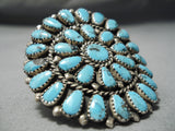 Fabulous Vintage Native American Navajo Turquoise Sterling Silver Ring Old-Nativo Arts