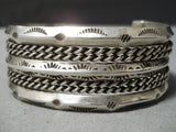 Superlative Vintage Navajo Sterling Silver Bracelet Old Native American-Nativo Arts
