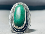 Magnificent Vintage Native American Navajo Turquoise Sterling Silver Ring-Nativo Arts