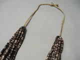 Important Native American Navajo Expert Weave Turquoise Coral Heishi Necklace-Nativo Arts