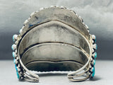 One Of The Best Ever Vintage Native American Navajo Turquoise Cluster Sterling Silver Bracelet-Nativo Arts
