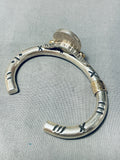 Important Vernon Begay Vintage Native American Navajo 14k Sterling Silver Turquoise Bracelet-Nativo Arts