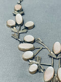 Most Detailed Vintage Native American Navajo Pink Shell Sterling Silver Garden Necklace-Nativo Arts