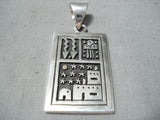 Native American Important Joe Coriz Santo Domingo Sterling Silver 14k Gold Pueblo Pendant-Nativo Arts