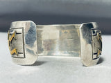 Native American Dancing Kokopelli Vintage Navajo Sterling Silver Bracelet Cuff-Nativo Arts