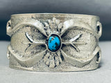 80 Gram Bisbee Turquoise Vintage Native American Navajo Sterling Silver Bracelet-Nativo Arts