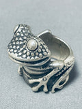 The Most Detailed Vintage Native American Navajo Sterling Silver Frog Ring-Nativo Arts