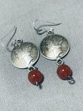 Exceptional Vintage Native American Navajo Mercury Dime Sterling Silver Earrings-Nativo Arts