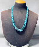 Native American Turquoise Disc Vintage Navajo Sterling Silver Necklace-Nativo Arts