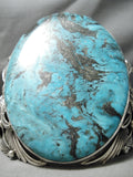 Big Crazy 267 Gram Native American Turquoise Sterling Silver Bracelet Cuff-Nativo Arts
