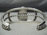 Sturdy Thick!! Vintage Native American Navajo Turquoise Sterling Silver Bracelet Cuff Old-Nativo Arts