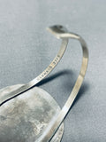 Love Of Bluejays Native American Navajo Turquoise Coral Sterling Silver Inlay Bracelet-Nativo Arts