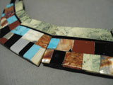 Tremendous Santo Domingo Native American Gaspeite Turquoise Necklace-Nativo Arts
