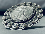 Unique San Felipe Coin 1944 Sterling Silver Repousse Ring-Nativo Arts