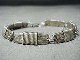 Wonderful Vintage Navajo Sterling Silver Bracelet Native American Old-Nativo Arts