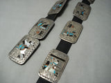 One Of The Best Vintage Native American Navajo Turquoise Sterling Silver Concho Belt-Nativo Arts