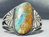 Spectacular Vintage Native American Zuni Royston Turquoise Sterling Silver Bracelet-Nativo Arts