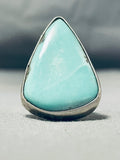 Dynamic Vintage Native American Navajo Turquoise Sterling Silver Ring-Nativo Arts