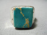 Exceptional Vintage Native American Zuni Royston Turquoise Sterling Silver Ring Old-Nativo Arts