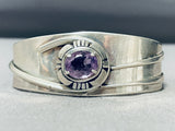 Native American Important Vintage Cochiti Amethyst Sterling Silver Bracelet-Nativo Arts
