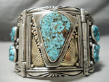 Very Important Vintage Native American Navajo Gibson Nez Sterling Silver 14k Gold Clasp Bracelet-Nativo Arts
