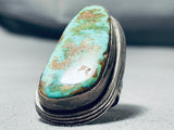Huge Vintage Native American Navajo Royston Turquoise Sterling Silver Ring Old-Nativo Arts