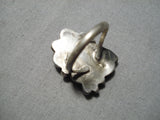 Incredible Vintage Native American Navajo Cerrillos Turquoise Sterling Silver Ring Old-Nativo Arts