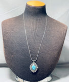 Stealthy Vintage Native American Navajo Turquoise Sterling Silver Sun Necklace-Nativo Arts