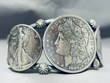 Heavy Coin Native American Sterling Silver Bracelet-Nativo Arts